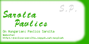 sarolta pavlics business card